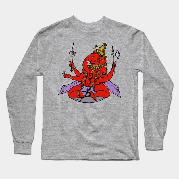 Ganesha Long Sleeve T-Shirt by epoliveira